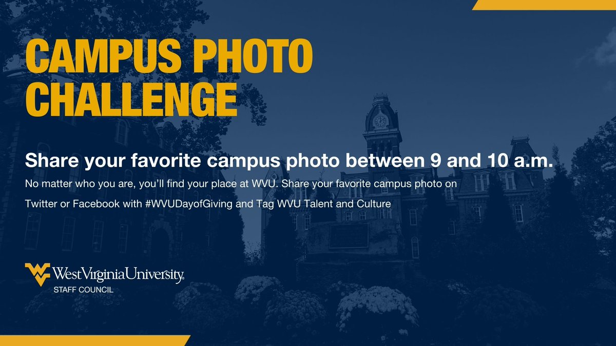Your support empowers the Staff Council Scholarship Program to create incredible opportunities.  go.wvu.edu/h2nZE

#WVUSCscholarship #WVUDayofGiving