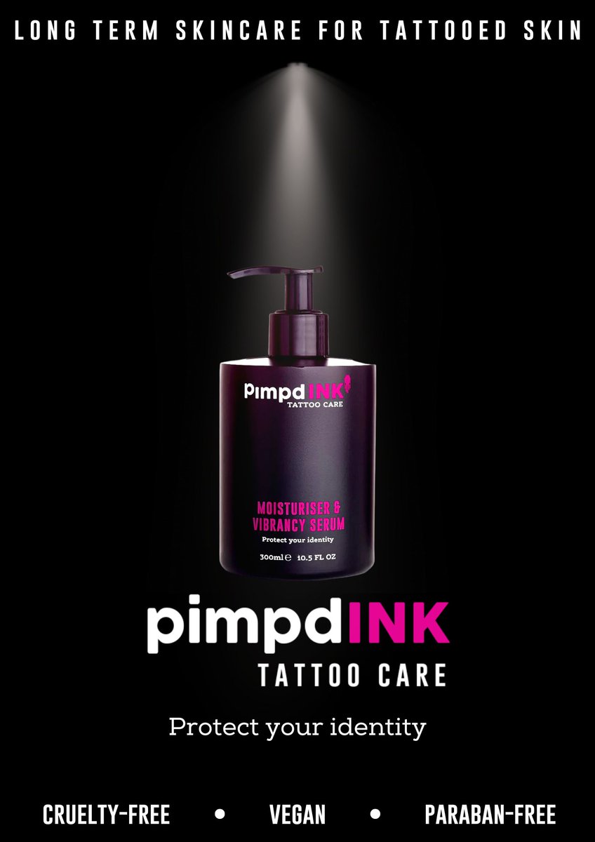 PimpdInk's tweet photo. Fun Fact: Brits spend over £120 million on tattoos each year! If you've invested in showing your prides, passions, and loves💕 through ink, our long-term skincare range is specially designed to keep your tattoos looking vivid and vibrant for as long as possible!✨ https://t.co/ZK4hpzFIxd