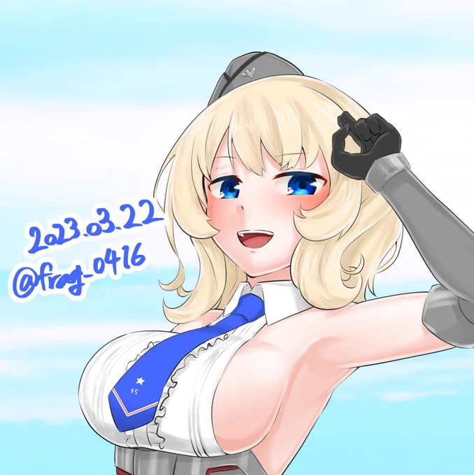 今日はコロラドの進水日ですね!コロちゃんおめでとう!#艦これ版深夜の真剣お絵描き60分一本勝負#艦これ版真剣お絵描き60分一本勝負_20230322 
