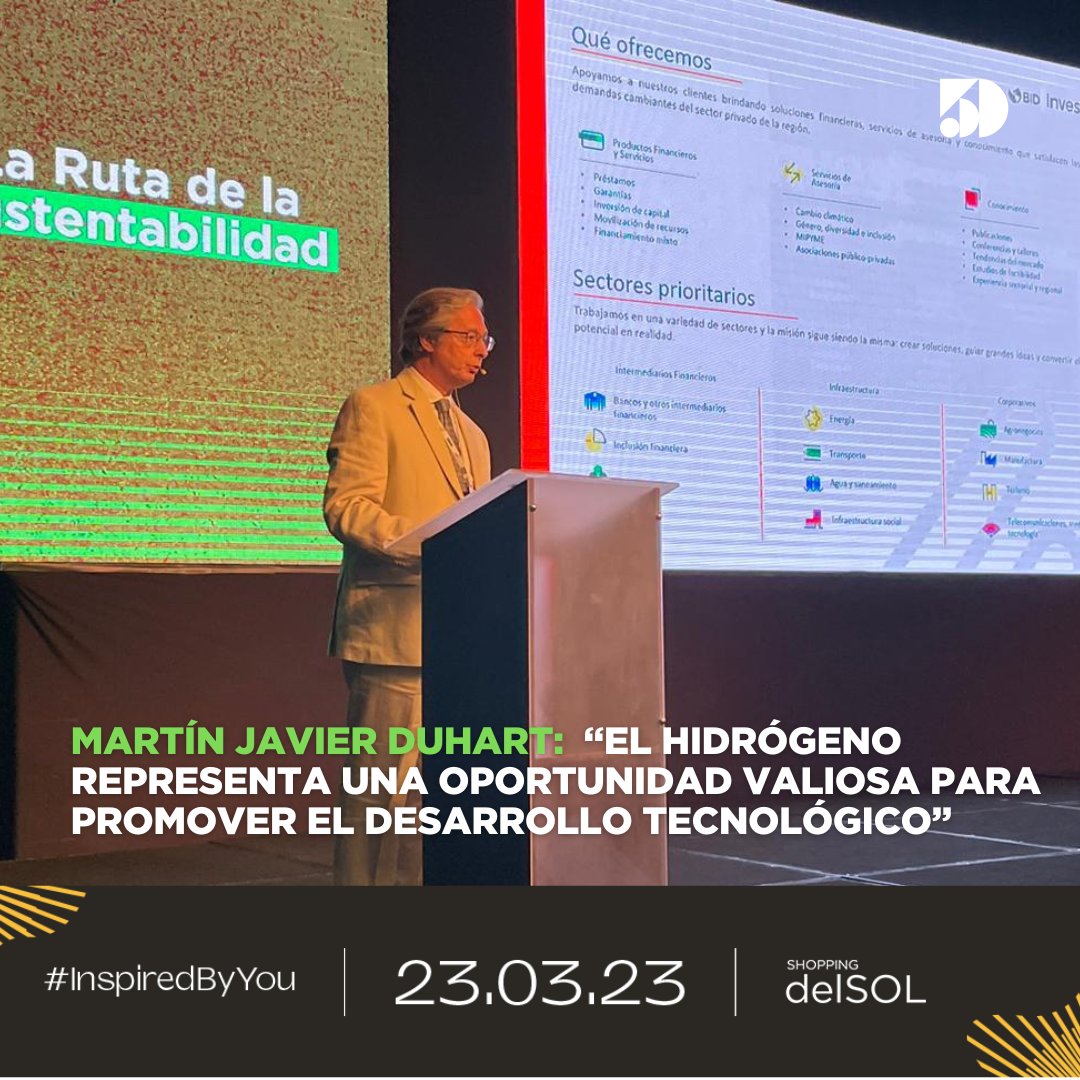 5DiasPy's tweet photo. 𝗔𝗛𝗢𝗥𝗔
Martín Javier Duhart, Oficial Principal de Inversión en la División de Infraestructura y Energía de BID Invest: "Paraguay tiene abundantes excedentes hidroeléctricos que dan una oportunidad para producir hidrógeno verde para las industrias del país”, detalló. https://t.co/1kybNerOcC