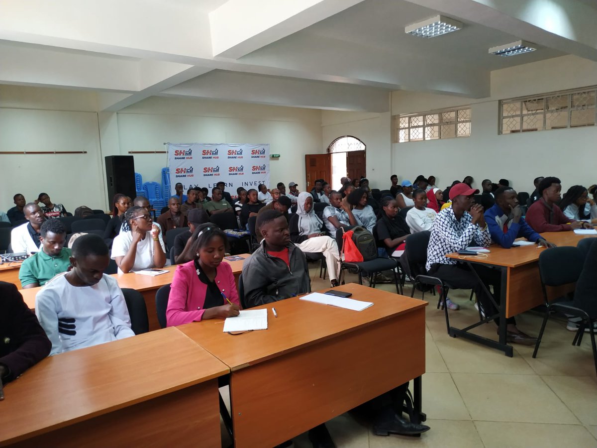 ShareHub_Kenya's tweet photo. What next after graduation? Honoured to engage in this topic with the students @FSKUonline @KenyattaUni
Our @ShareHubKE  platform equips the young  generation with financial literacy skills and knowledge as they start their financial journey.
#University #graduation #Finance https://t.co/xpuod2FKDI