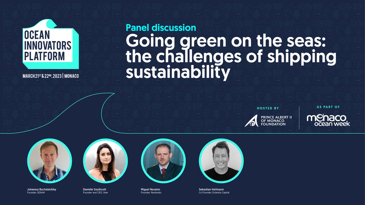 FPA2's tweet photo. #OceanInnovatorsPlatform 🌊
https://t.co/0VRZSBhG6U
🔹Going green on the seas: the challenges of shipping sustainability
Johaness Bochdalofsky @Sea_H4
Danielle Southcott @veer_voyage
Miguel Navalon @navlandis
Sebastian Heitmann @extantiacapital https://t.co/KFCOTZIxLM