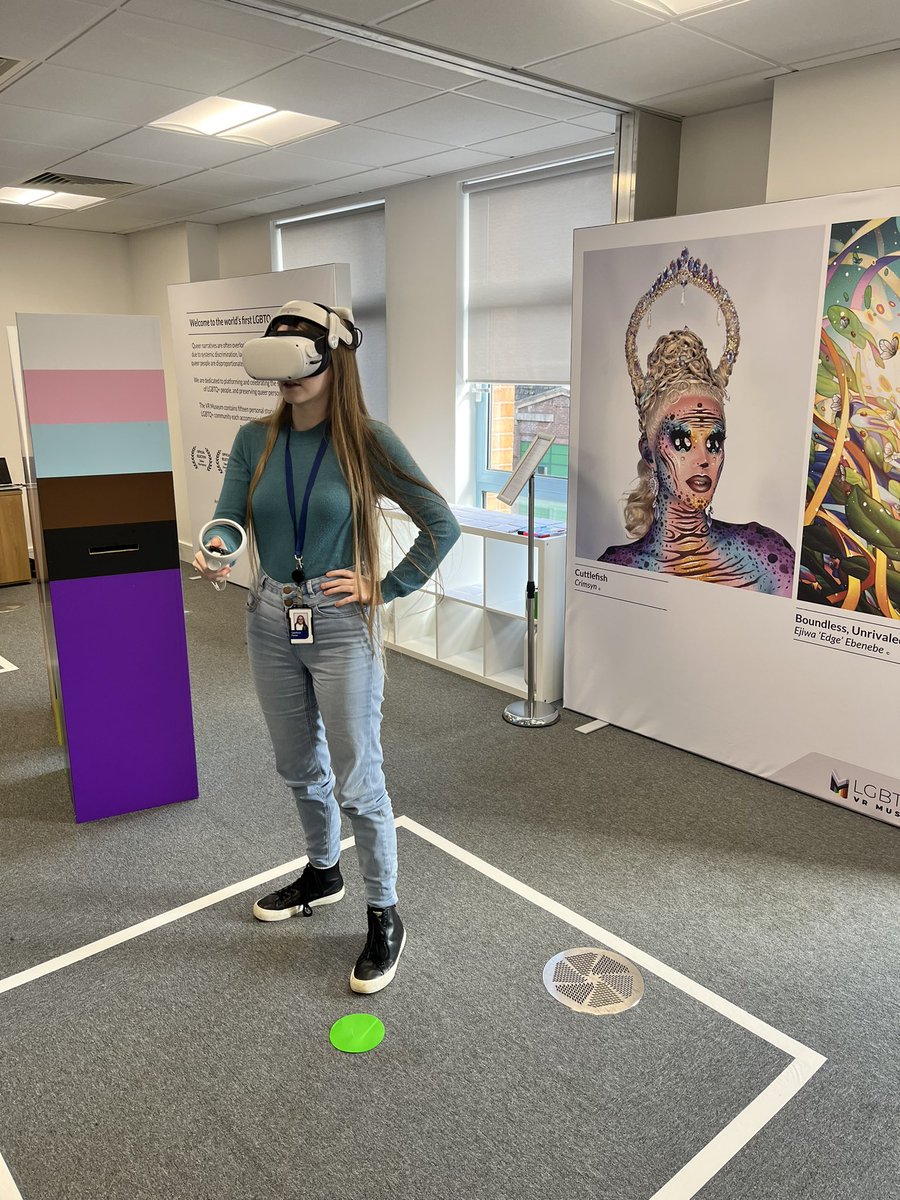 DeloitteNI's tweet photo. Lots of our clients and colleagues experiencing our LGBTQ+ VR Museum today! An amazing experience to transform you into a world and hear such amazing stories β₯οΈ #DifferentLens @DeloitteUK https://t.co/4rSiv9FMY7