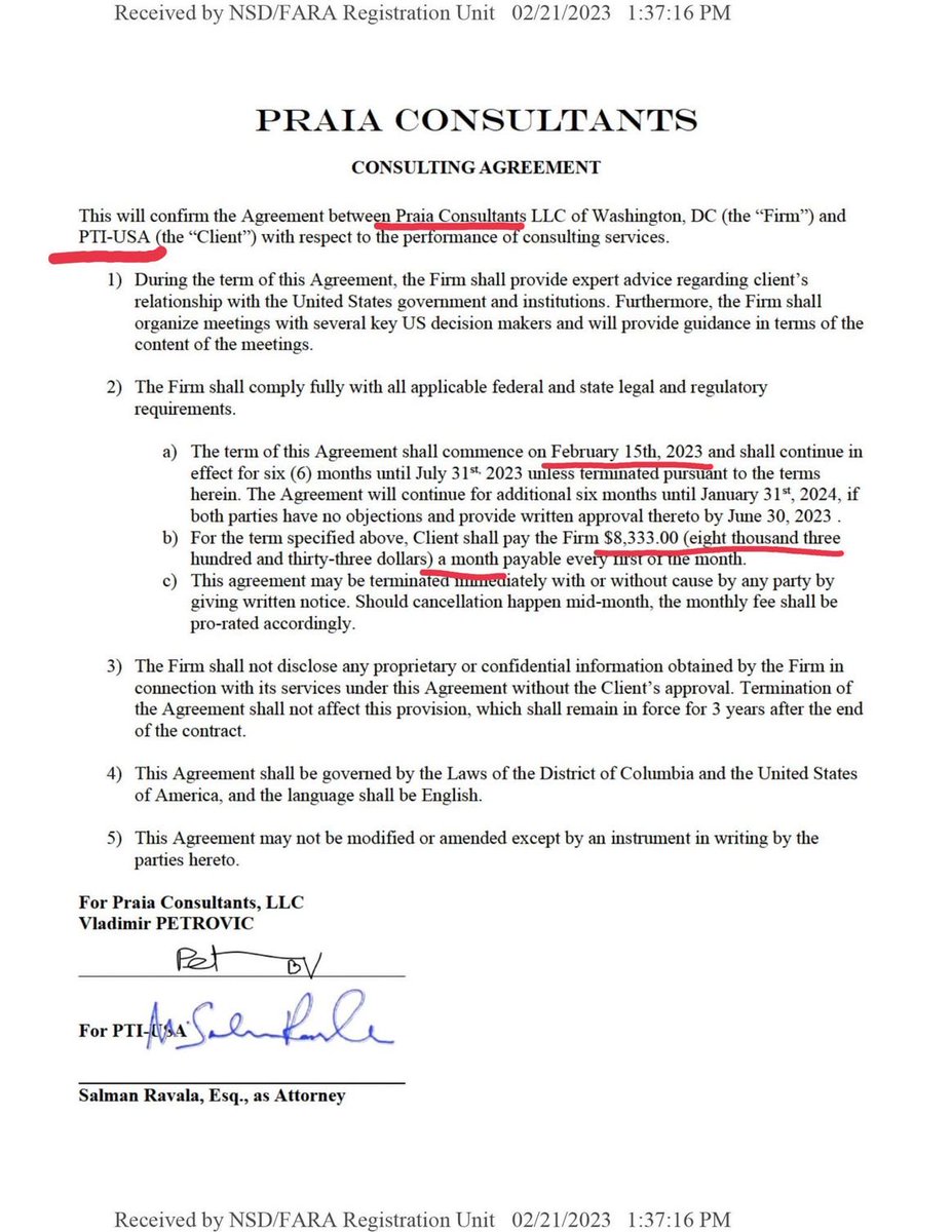 PTI کی ایک اور لابنگ فرم کی تفصیل ۔۔۔