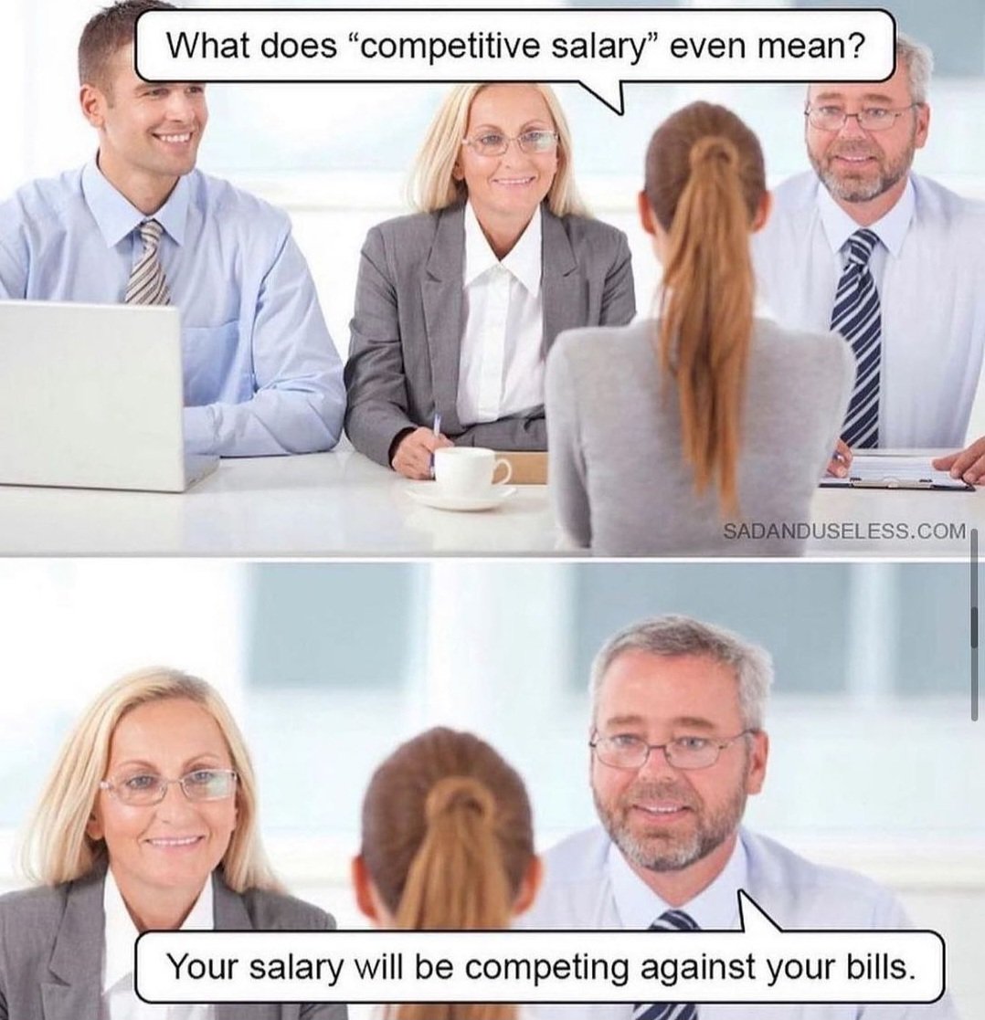 A little HR Humor in the morning 
#hrlife #competitivesalary