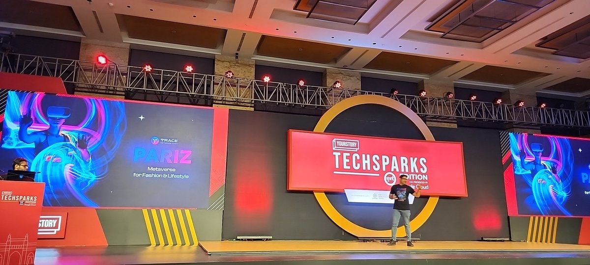 The most awaited #PARIZMetaverse launch is here!

@raolokesh_tn taking the stage for @trace_network launching at #TechSparksMumbai by @YourStoryCo