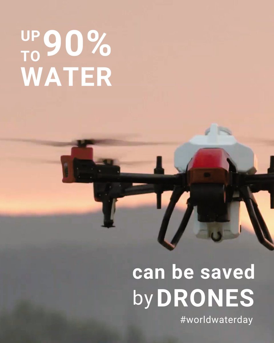BASFAgro's tweet photo. Have you ever wondered how drones can help to save resources?

Drone application allow up to 90% water savings compared to backpack sprayers.💧

Find out more: 👉 https://t.co/NdtUrnCbj1

#WorldWaterDay #DigitalFarming #AgInnovation #DronesInAg https://t.co/cuxl1DmWfC