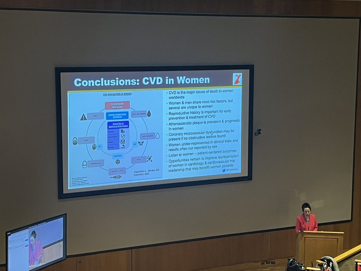 Krista Zachariah, MD (@kvadaketh) on Twitter photo 2023-03-22 13:08:51 Amazing grand rounds by Dr. @ErinMichos on one of my favorite topics: female-specific risk factors that enhance cardiovascular risk 🫀 @GoRedForWomen Amazing grand rounds by Dr. @ErinMichos on one of my favorite topics: female-specific risk factors that enhance cardiovascular risk 🫀 @GoRedForWomen