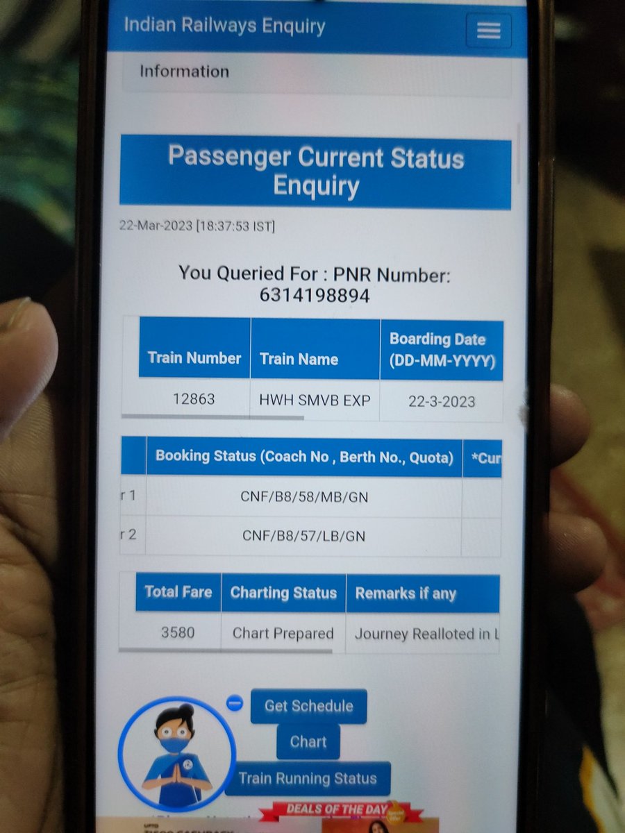 kshiv0599's tweet photo. My booking was for AC3 which now degraded to M3. Please look into the matter @IRCTCofficial @RailwaySeva @RailMinIndia please look in the matter https://t.co/GnhHfM2dpT