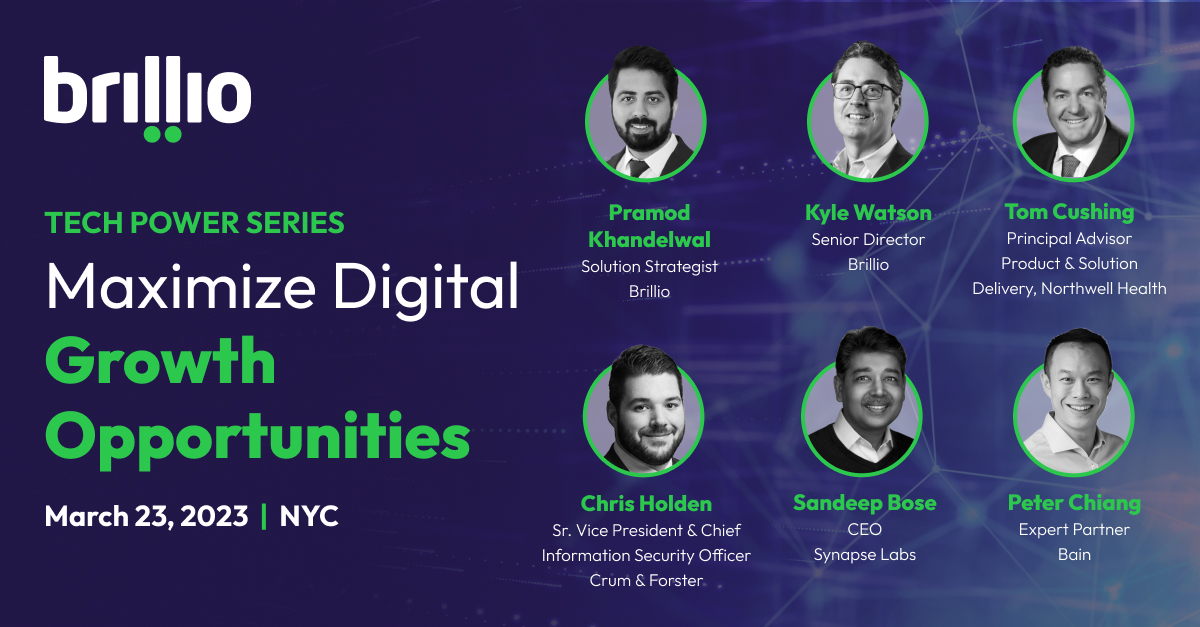 We're thrilled to have reached the third chapter of our #BrillioTechPowerSeries! This time, industry leaders will get together in NYC and have discussions on how to 'Embrace Digital Growth Opportunities”. Our speakers will share how to build & grow with agile digital businesses.
