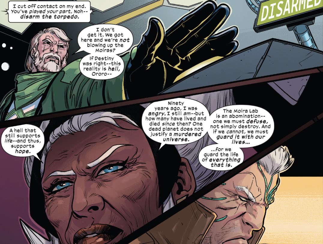 aliastager's tweet photo. #XSpoilers Storm is such an icon. Of course she’ll fight for this world, no matter how insane it’s gotten. It’s still the world. 

She would never give up on an entire universe just because it doesn’t fit some grand vision that one mutant or another may have. https://t.co/P5hqSyQS8Y