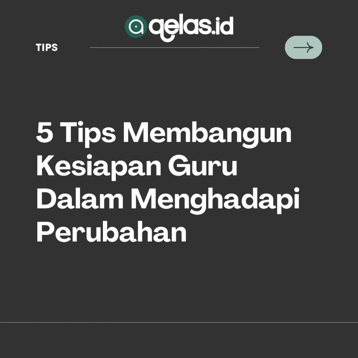 mulaidariguru's tweet photo. Hi Sobat qelas!
Change is coming! Siap-siap nih! Biar gak bingung dan kehabisan energi, yuk simak beberapa tips kece dari kami buat para guru hadapi perubahan dengan percaya diri.

#MulaiDariGuru #qelasid https://t.co/fNAcavCrqP