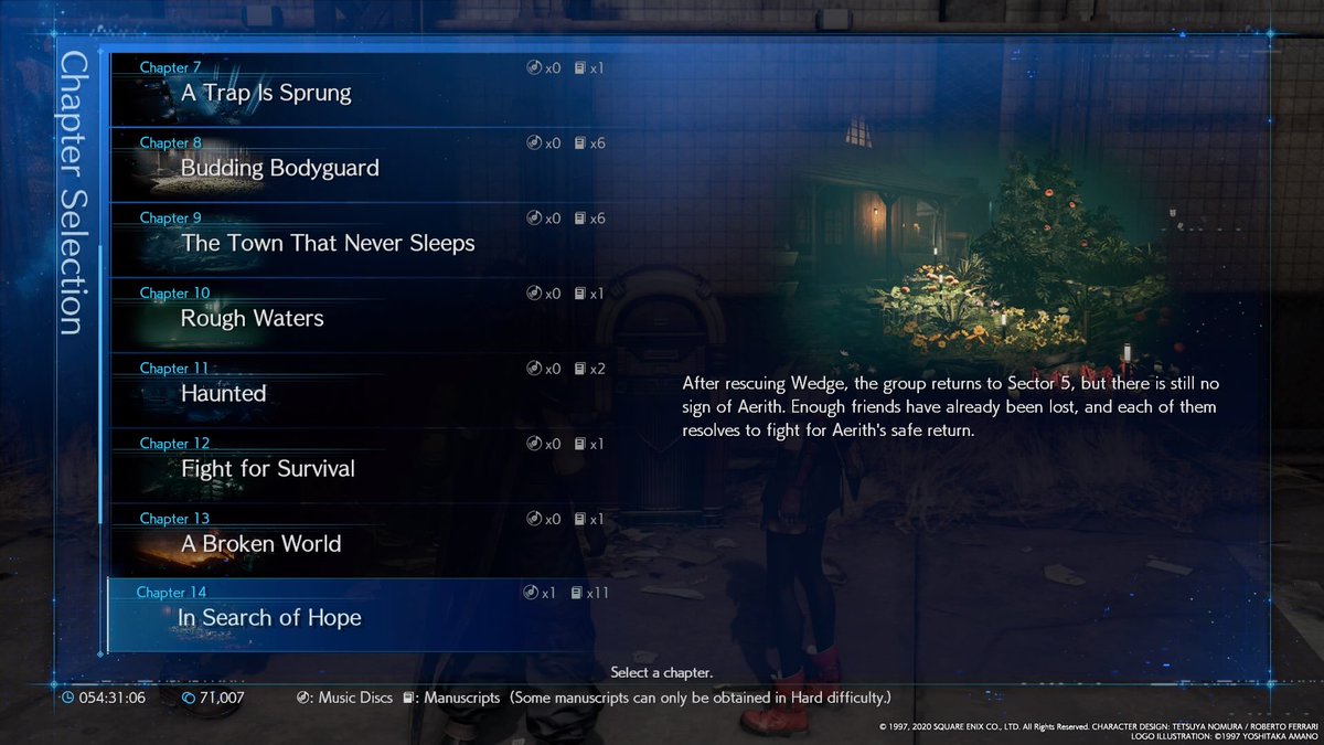 clerithBot's tweet image. The description of the chapter 14 for the remake insinuates all resolution scenes are canon, since each is about their resolve to fight for Aerith's safe return. Cloud's is with Aerith #FF7R #FinalFantasy #Clerith