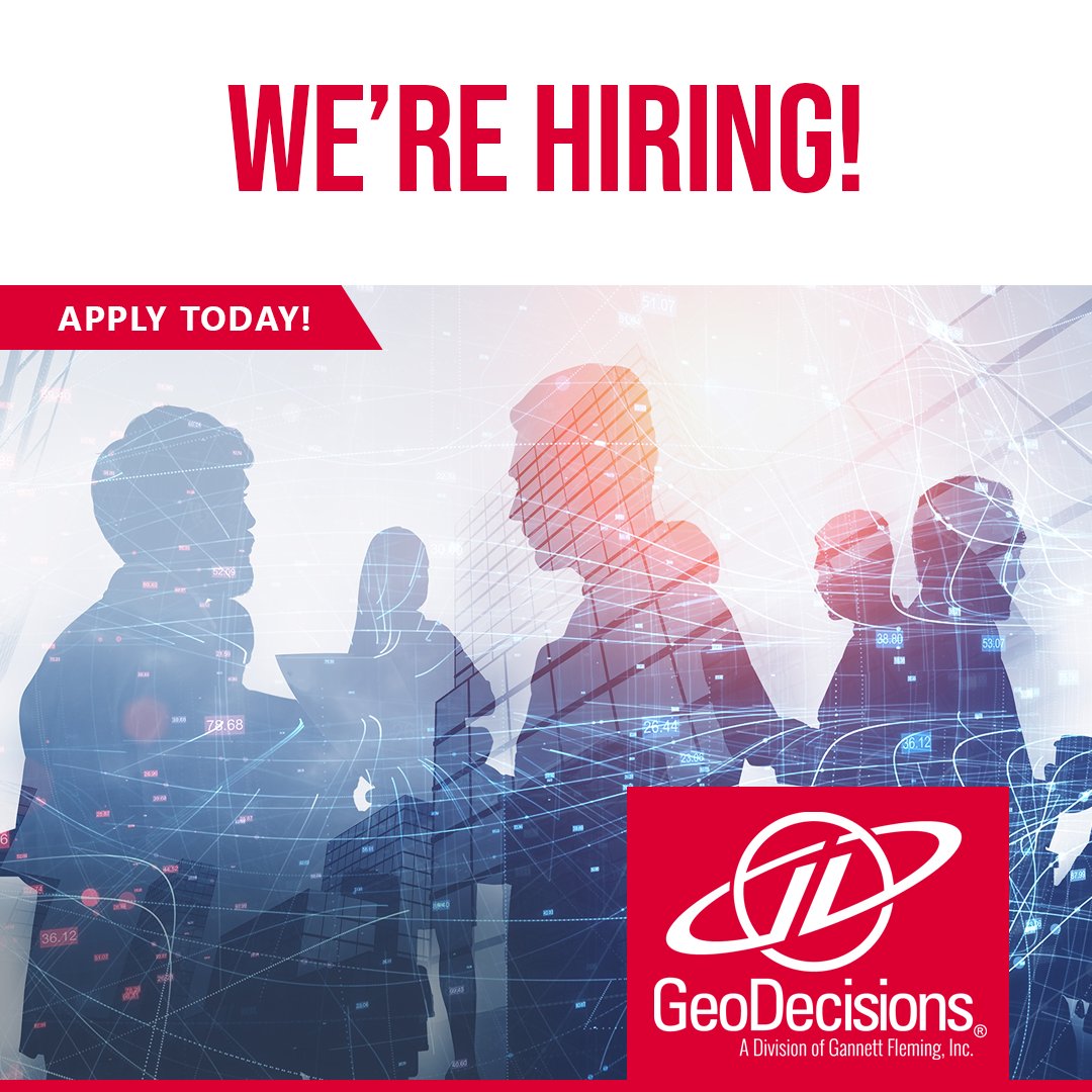 Are you passionate about #technology &amp; innovation? Do you enjoy collaboration &amp; work-life balance? We're #hiring for multiple #GIS &amp; technology roles. Join us in helping to fuel imagination &amp; creativity. 🙌 #ApplyNow: bit.ly/2UZqrtZ