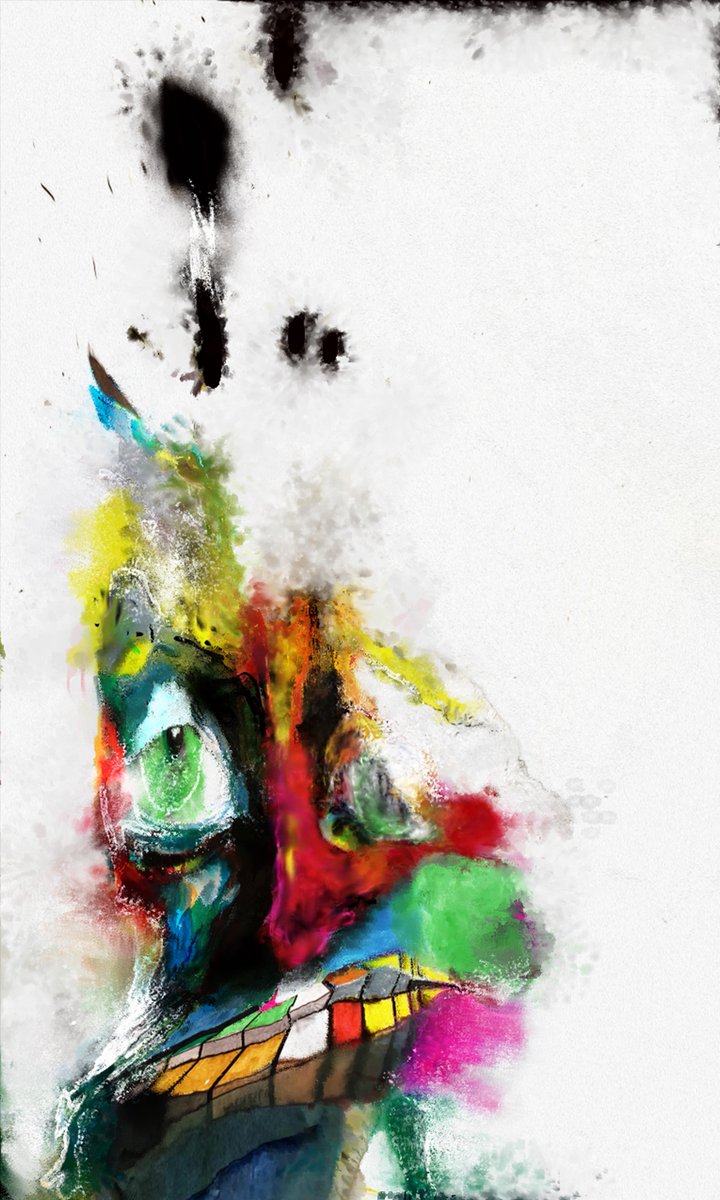 TFitzgeraldArt's tweet photo. I just put this guy on Etsy. 

The more faces I paint, the more I feel I'm painting about getting older. Each face appears less ... "facelike." 
Use promo code FACEPLANT to knock $10 off the order. #art #artforsale #digitalart #ArtistOnTwitter 

https://t.co/JM0mnIKOxX https://t.co/pWPorMS1T3