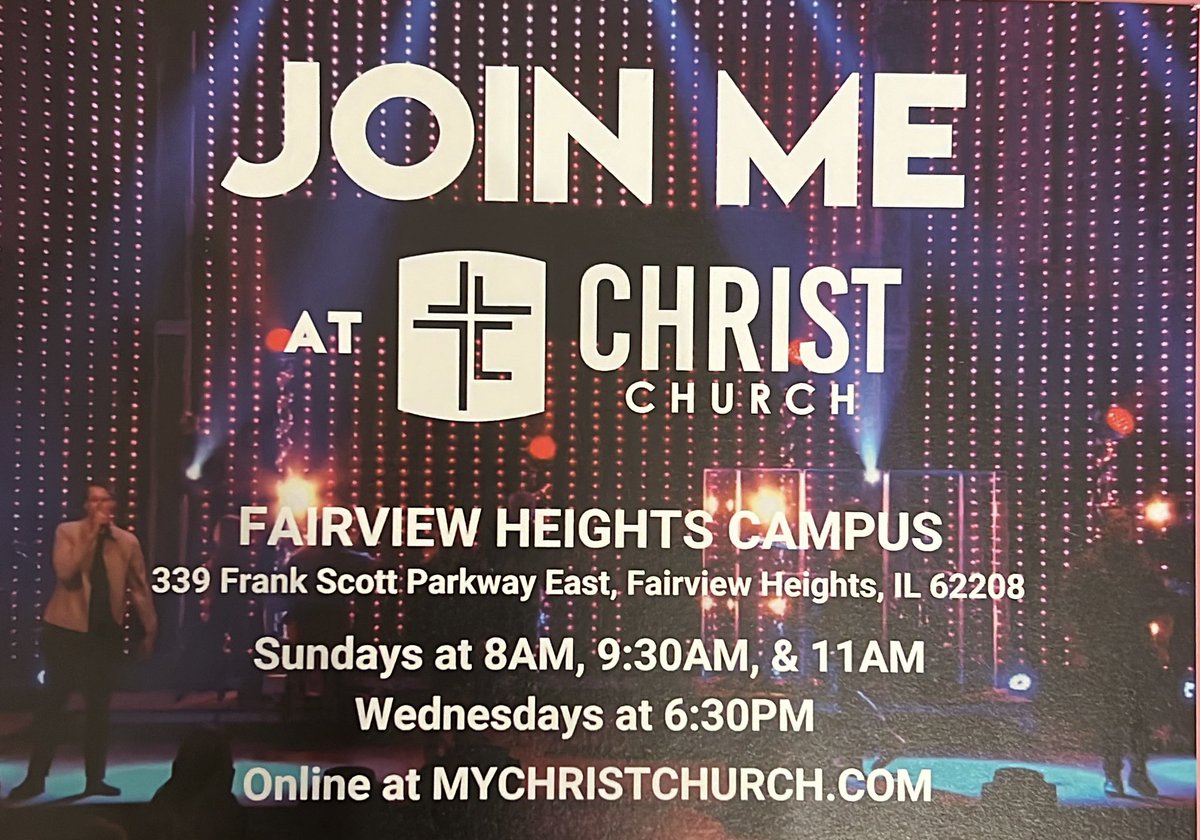 Mstcmichael4's tweet photo. If you’re looking for a new church to check out in the metro east area, wanted to invite you to Christ Church! Our family has been forever changed by attending and we’d love to have you join us. Feel free to DM me with any questions. ❤️ https://t.co/bs20FixClJ