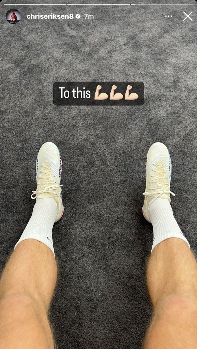 utdreport's tweet photo. Christian Eriksen on Instagram 💪 https://t.co/CSiPcVF0dr