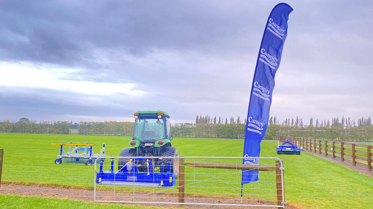 CampeyTurfCare's tweet photo. Day 1 of #TurfDays completed for #TeamCampey &amp; @MextedS 

Great to see customers in #NewZeland &amp; the interest in our product range  with orders been taking at the show for all  #CampeyMachinery

#unirake #aeraseeder #sumo #linemarker #mlsprayer  #innovation #education #campey https://t.co/frzNjnyH9M