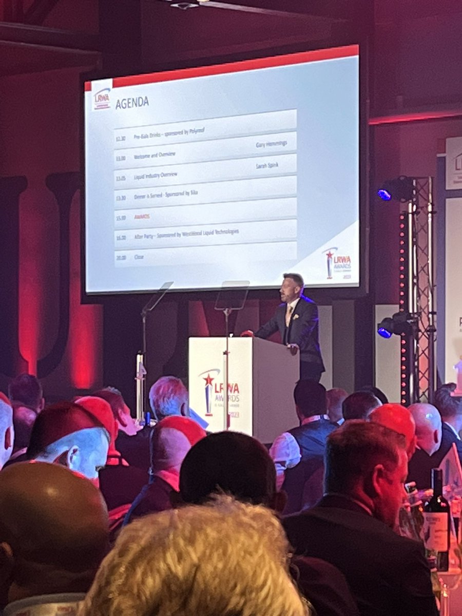 TotContractorUK's tweet photo. Gary Hemmings, Chair of @LRWAssociation opens the #LRWAawards2023 - the 5th anniversary of the awards! “The LRWA is stronger and bigger than ever before” and says “Growth in LRWA signifies the growth in the sector” https://t.co/jYRpJzoiP4