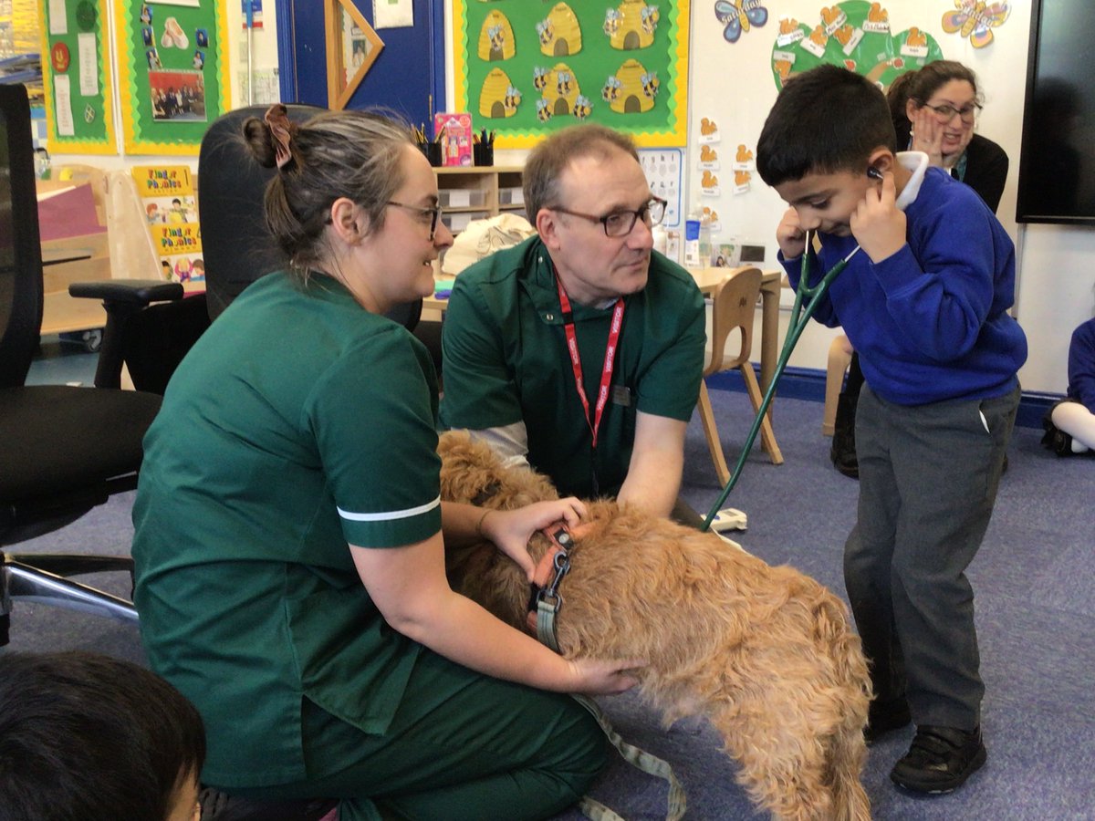 ladybarnhouse's tweet photo. This week, we had a very special guest visit our nursery children - a local veterinarian! 🐾👩‍⚕️
Our little ones were thrilled to learn all about animal care, as well as meet and greet some furry friends.  Thank you Woodcroft Veterinary Group 
#lbhsopportunity #earlyyears  #vets https://t.co/xdA8HoP5BN