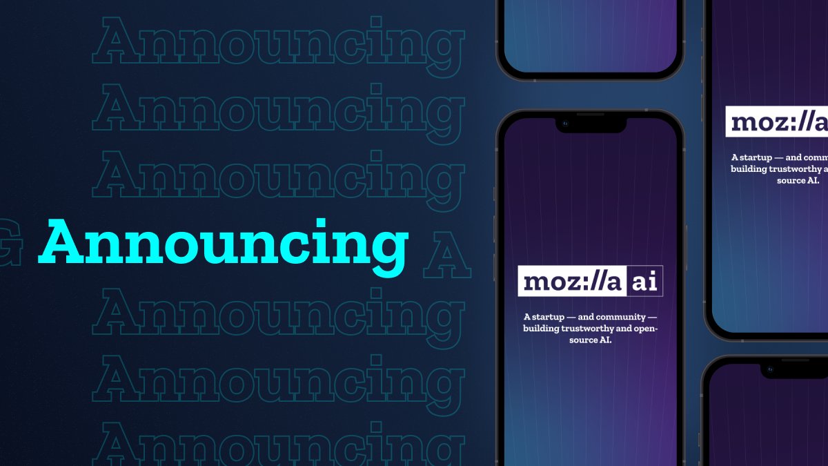 Today we’re excited to announce Mozilla.ai We’re creating a company — and gathering a community — to build a trustworthy, open-source AI ecosystem. Learn more ➡️mzl.la/3JzcMl2
