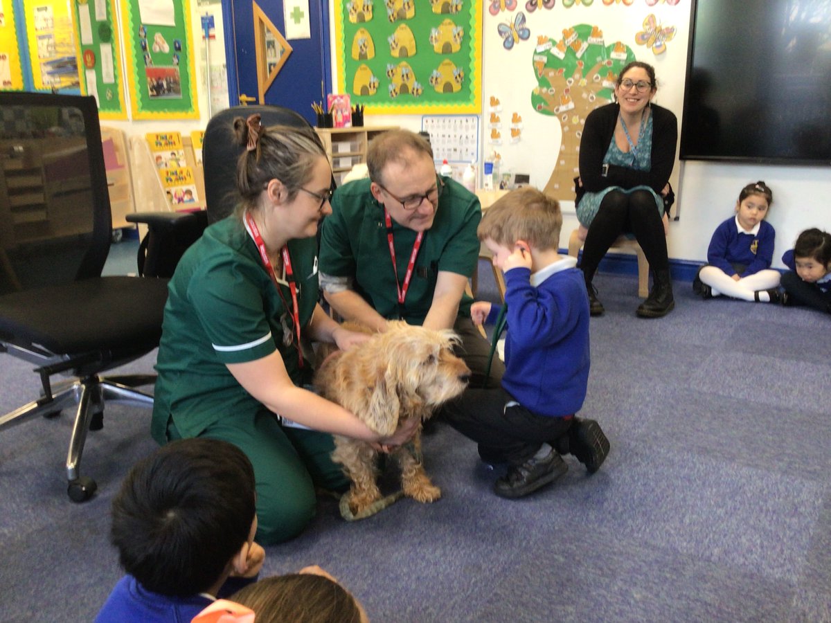 ladybarnhouse's tweet photo. This week, we had a very special guest visit our nursery children - a local veterinarian! 🐾👩‍⚕️
Our little ones were thrilled to learn all about animal care, as well as meet and greet some furry friends.  Thank you Woodcroft Veterinary Group 
#lbhsopportunity #earlyyears  #vets https://t.co/xdA8HoP5BN