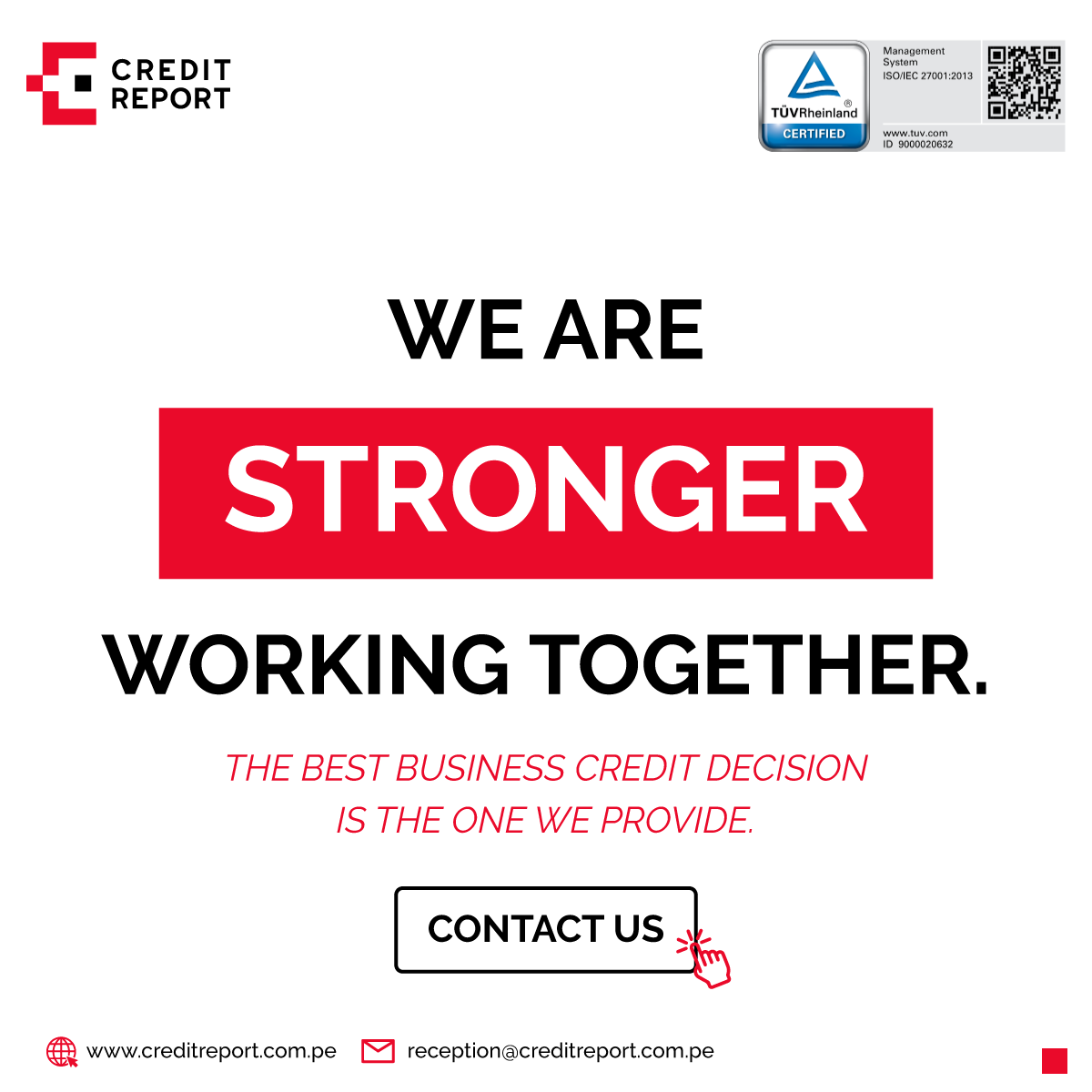 creditreportla's tweet photo. Contact us to assess your buyers during these uncertain times.
📧 reception@creditreport.com.pe
📞 Perú (511) 205-3300
Website: https://t.co/DNErAf2c1Q

#globaleconomy #Worldtrade #risk #business #avoidrisk #Payments #trade #finance #KYC #BUD #ECA #creditreport #tradecredit https://t.co/H2wC0W3pVf