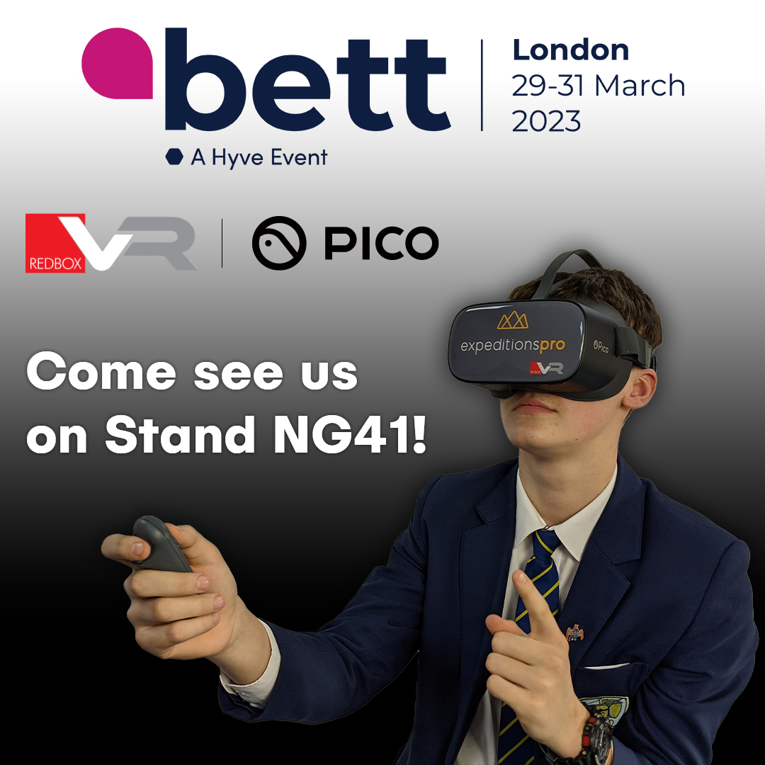 RedboxVR (@redboxvr) on Twitter photo Only 6 Days to go till <a href="/Bett_show/">Bett Global</a> 2023 📣📣
Come and visit us and <a href="/PICOXR/">PICO XR</a> on Stand NG41 where we will be exhibiting alongside our partners - <a href="/ExpeditionsPro/">ExpeditionsPro</a>, <a href="/mel_science/">MEL Science</a>, <a href="/Bodyswaps_VR/">Bodyswaps®</a>, <a href="/FectarOfficial/">Fectar</a>, <a href="/ArborXR/">ArborXR</a>, <a href="/ultraleap/">Ultraleap</a>, ShowtimeVR and <a href="/cleanboxtech/">Cleanbox Technology</a> on our biggest stand yet Only 6 Days to go till <a href="/Bett_show/">Bett Global</a> 2023 📣📣
Come and visit us and <a href="/PICOXR/">PICO XR</a> on Stand NG41 where we will be exhibiting alongside our partners - <a href="/ExpeditionsPro/">ExpeditionsPro</a>, <a href="/mel_science/">MEL Science</a>, <a href="/Bodyswaps_VR/">Bodyswaps®</a>, <a href="/FectarOfficial/">Fectar</a>, <a href="/ArborXR/">ArborXR</a>, <a href="/ultraleap/">Ultraleap</a>, ShowtimeVR and <a href="/cleanboxtech/">Cleanbox Technology</a> on our biggest stand yet
