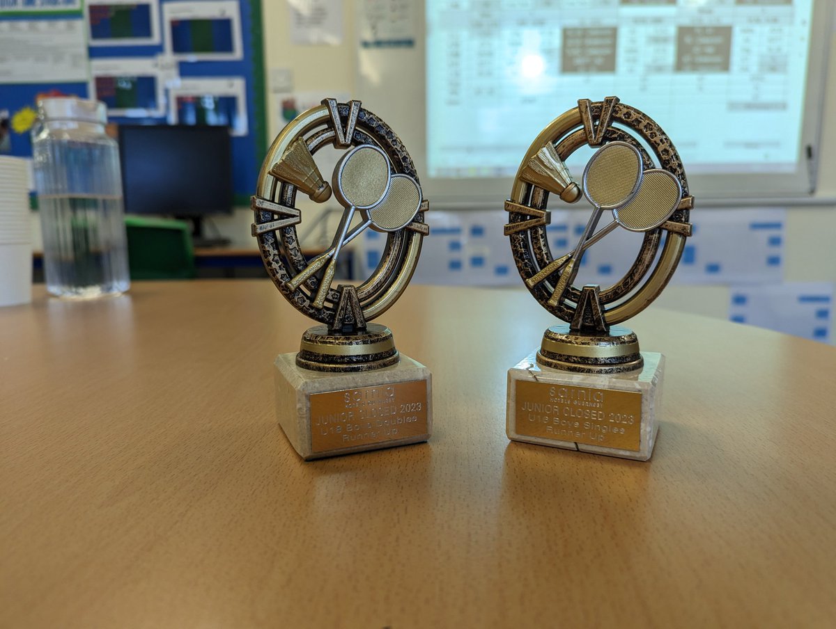 And here are Drew's trophies. Well done Drew!