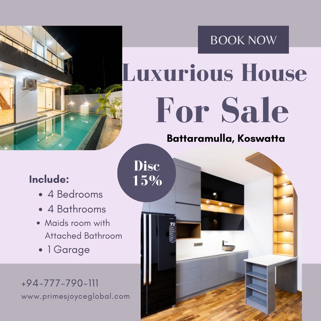 NirojiniS999's tweet image. Are you tired of living in a boring, cookie-cutter house? Want to experience luxury living like never before? Look no further than this architect designed masterpiece in a secure gated community in Wellawatta
#wellawatta #srilanka #realestatesrilanka #propertysrilanka #luxury