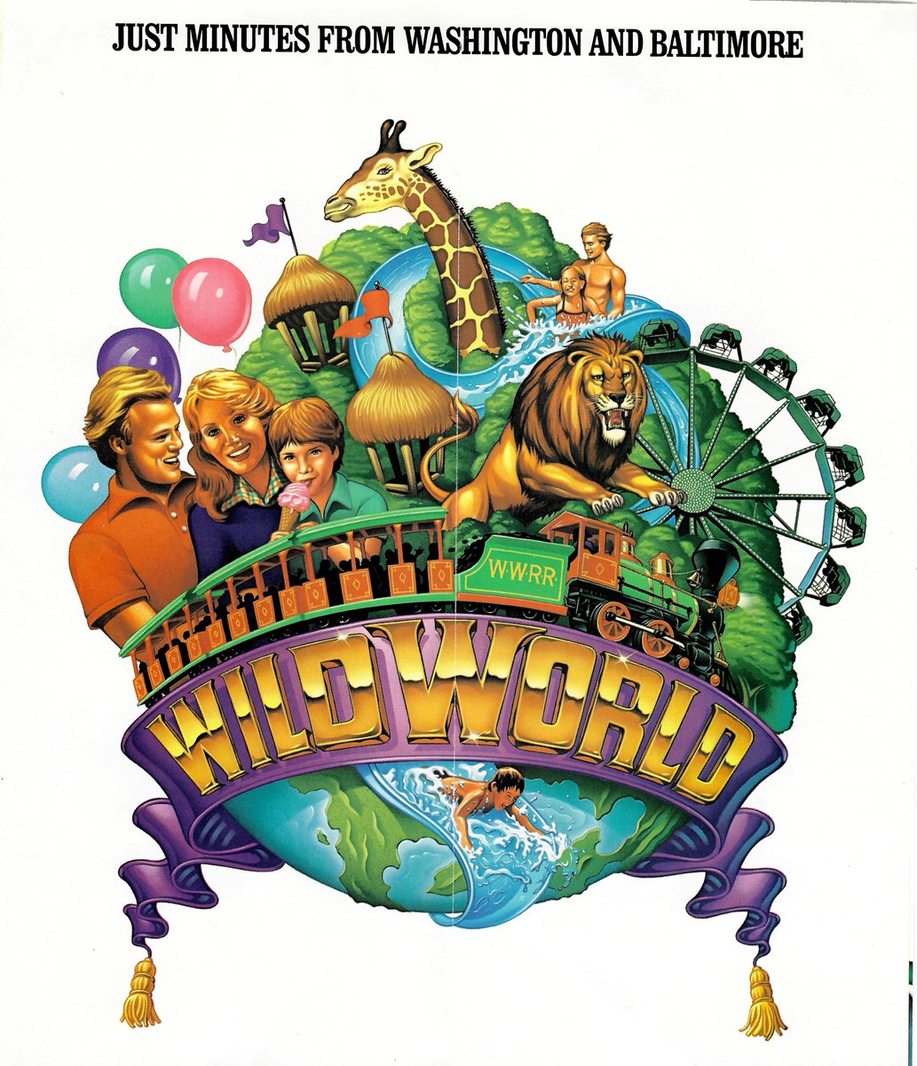 RetroSixFlags's tweet photo. I just acquired this promotional brochure for the opening of Wild World (@SixFlagsDC) in 1982! #WildWorldWednesday https://t.co/eRdJ5ZkvkN