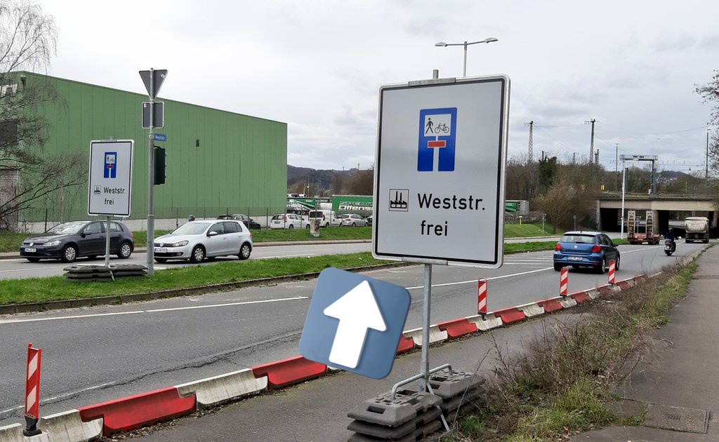 antennewitten's tweet photo. Von #Hagen-#Vorhalle nach #Wetter sollte man über #Volmarstein fahren. In Wetter wird nämlich der Kreisverkehr/Brücke am Stadtausgang saniert. https://t.co/dV7ge8xLQk