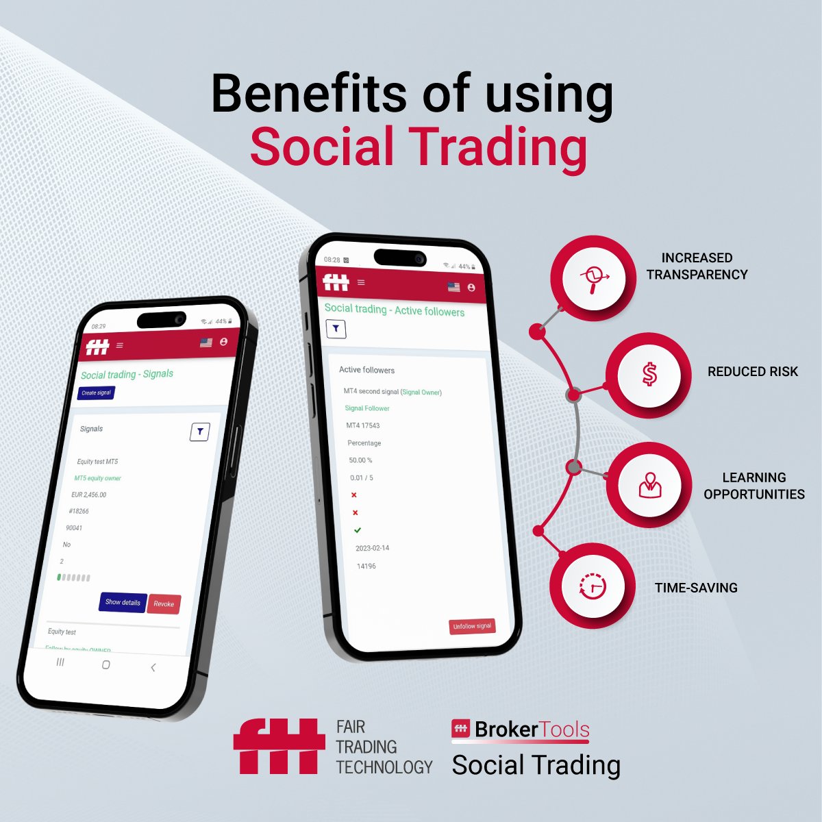 FairTradingTech's tweet image. How to succeed in Global Markets with Social Trading?
Dive deep on this topic at our blog post bit.ly/3JXo57J or at our Social Trading module web page bit.ly/3LZfUcP.

#FairTradingTechnology #FTT #SocialTrading #BrokerTools #tradingplatforms #copytrading