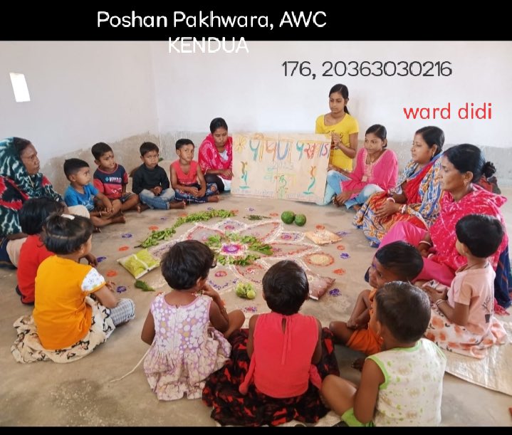 PoshanAbhyanJMT's tweet photo. विभिन्न आंगनबाड़ी केंद्र मे पोषण पखवाड़ा का आयोजन किया गया।अनाज से रंगोली बनाए गए और अंतर्राष्ट्रीय पोषक अनाज वर्ष 2023 के लिए 8 अनाजों- बाजरा, रागी, कुटकी, संवा, ज्वार, कंगनी, चेना और कोदो के महत्व पर चर्चा की गई। @MinistryWCD @POSHAN_Official @JharkhandPoshan @JobaMajhi https://t.co/7KSJ1DiPa2
