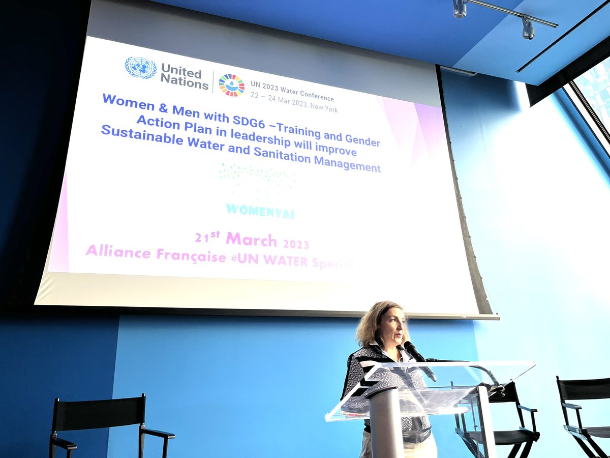 yvetteramosFR's tweet photo. Fantastic to be voicing women and men working in #STEM for the benefits of #water4all #waterEquity at the #UNWater2023Conference with @womenvai delegates @AuraBustillo @LYLIANPARIS and partners @SusanaViseu @marisealmeida3 @oceanpact @epf_ingenieurs @EPF_Projets @AB5Consulting https://t.co/EbtcmLZQW9