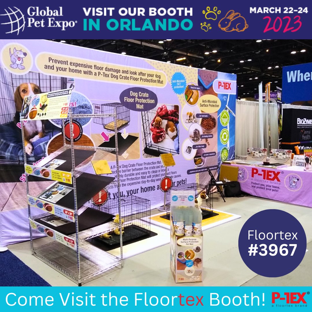FloortexGlobal's tweet image. #floortex are ready for day 1 of @globalpetexpo  🐾 Come visit our booth #3967 for the exclusive launch of our unique new pet products 🐶 demo of our essential pet accessories 🐱 and enter our exciting prize draw! 🤩 #petsupplies #theamericanpetproductassociation #floorprotection