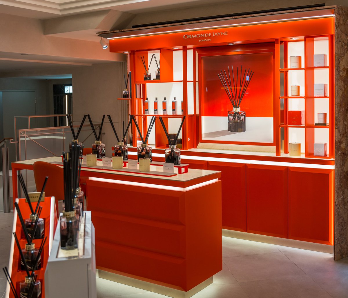 OrmondeJayne's tweet photo. Meet our new @Harrods counter - home to Rosae and Night Oudh created exclusively for Harrods. 

#harrods #newstoreopening #homefragrance https://t.co/rg9PHR008H
