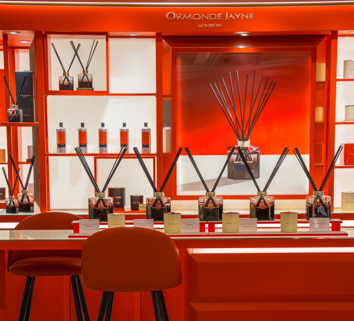 OrmondeJayne's tweet photo. Meet our new @Harrods counter - home to Rosae and Night Oudh created exclusively for Harrods. 

#harrods #newstoreopening #homefragrance https://t.co/rg9PHR008H