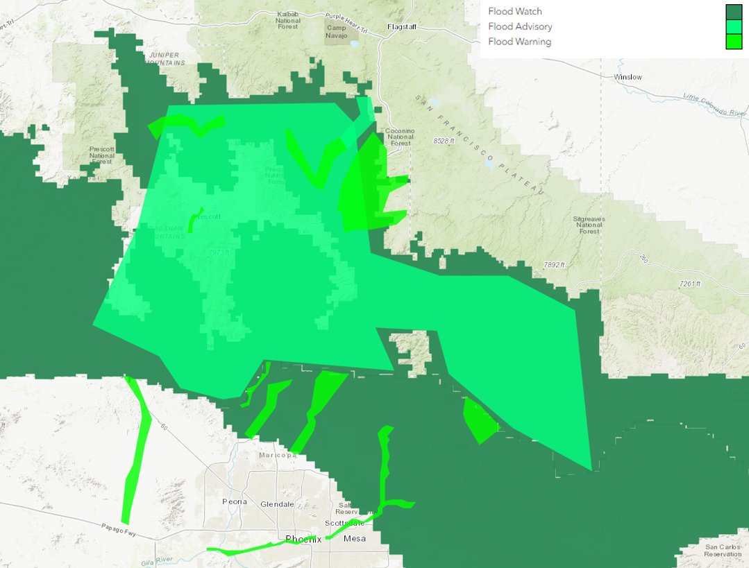 NWS Flagstaff on Twitter "620 AM (MST) Update, portions of the