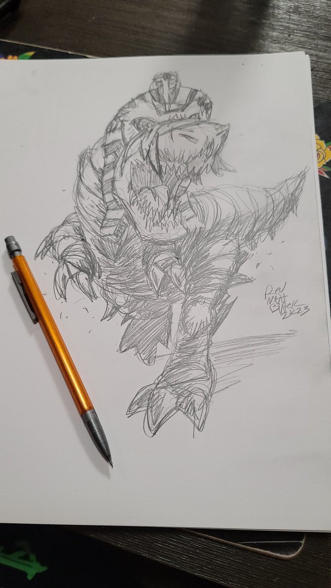RevWhammy's tweet photo. He came to me in a dream. Tyrannosaurus Tut.
#mummy #mummies #trex #tyrannosaurus #tyrannosaurusrex #dinosaur #dinosaurs #pencilsketch https://t.co/bjknm2zsto