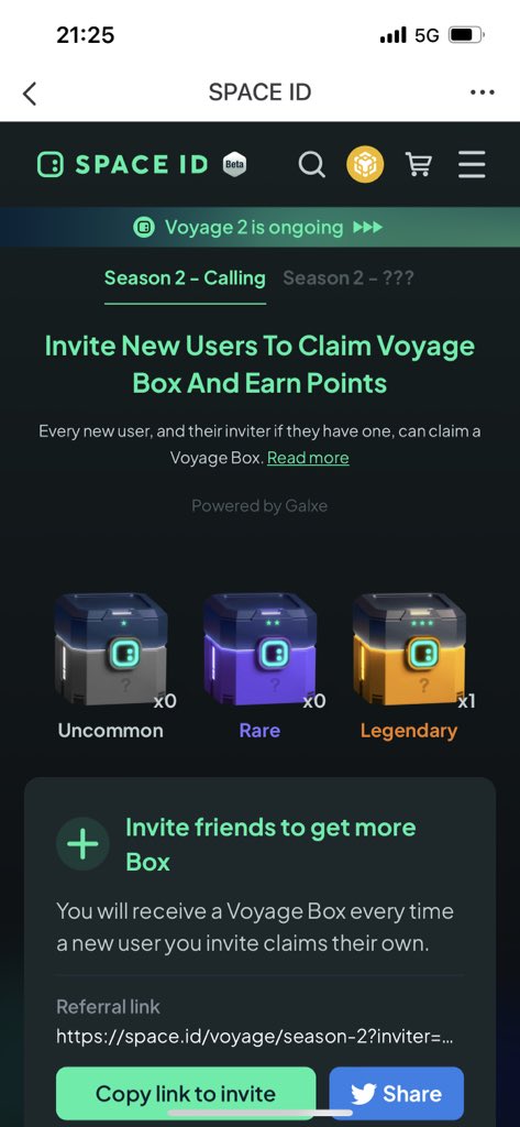 Join the Voyage Season 2 on <a href="/spaceid/"></a> with me today! Get a .bnb or .arb #web3 domain and start earning Season 2 rewards in $ID. Get started > space.id/voyage/season-…