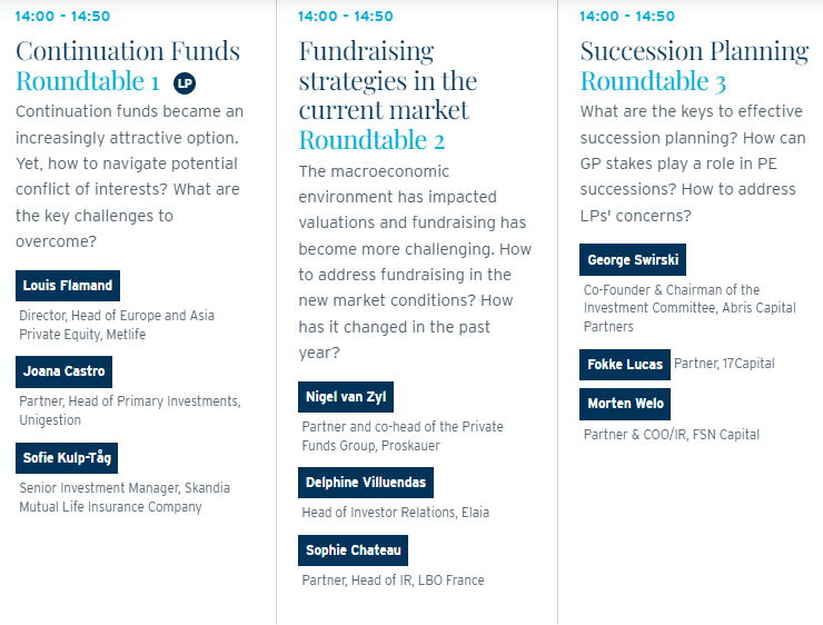 InvestEuropeEU's tweet photo. #INVForum23 next up:
➡️#ContinuationFunds: how to navigate potential conflict of interests, what are the key challenges to overcome 
➡️ Fundraising strategies in the current market
➡️ Succession planning 

 #venturecapital #privateequity https://t.co/IeoFvJPMWW