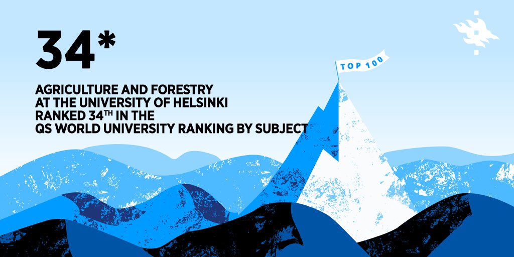 Ranking of agriculture and forestry at the University of Helsinki improved in the international #QSranking: now 34th in the world! 🎉 #viikkicampus @helsinkiuni #mmtdk helsinki.fi/en/faculty-agr…