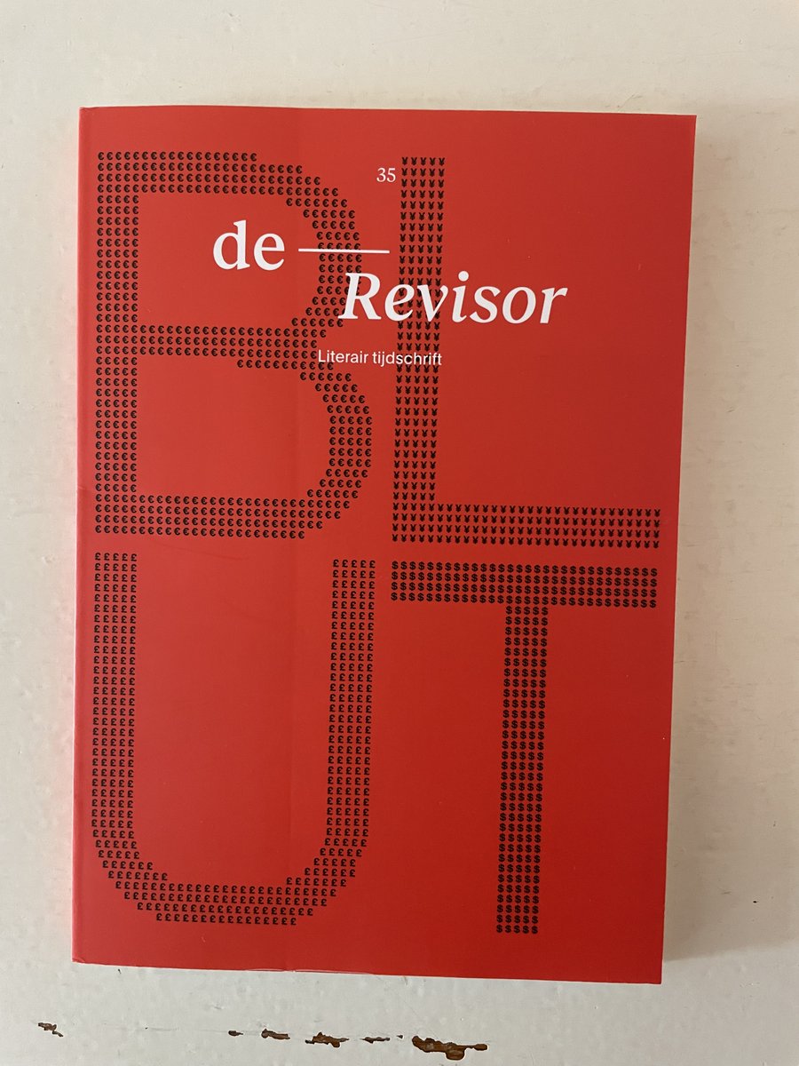 Psst, heb jij al de nieuwe- schreeuwend rode Revisor binnen? No. 35 staat vol talentrijke schrijvers, die niet bang zijn zich te verhouden tot geld en gebrek. 

Met o.a. <a href="/CesarForever/">studio cesar majorana</a>, @LaurensLinde, @gwenfieneke, <a href="/JonahFalke/">Jonah Falke</a> en allemaal andere prachtschrijvers zonder twitter.