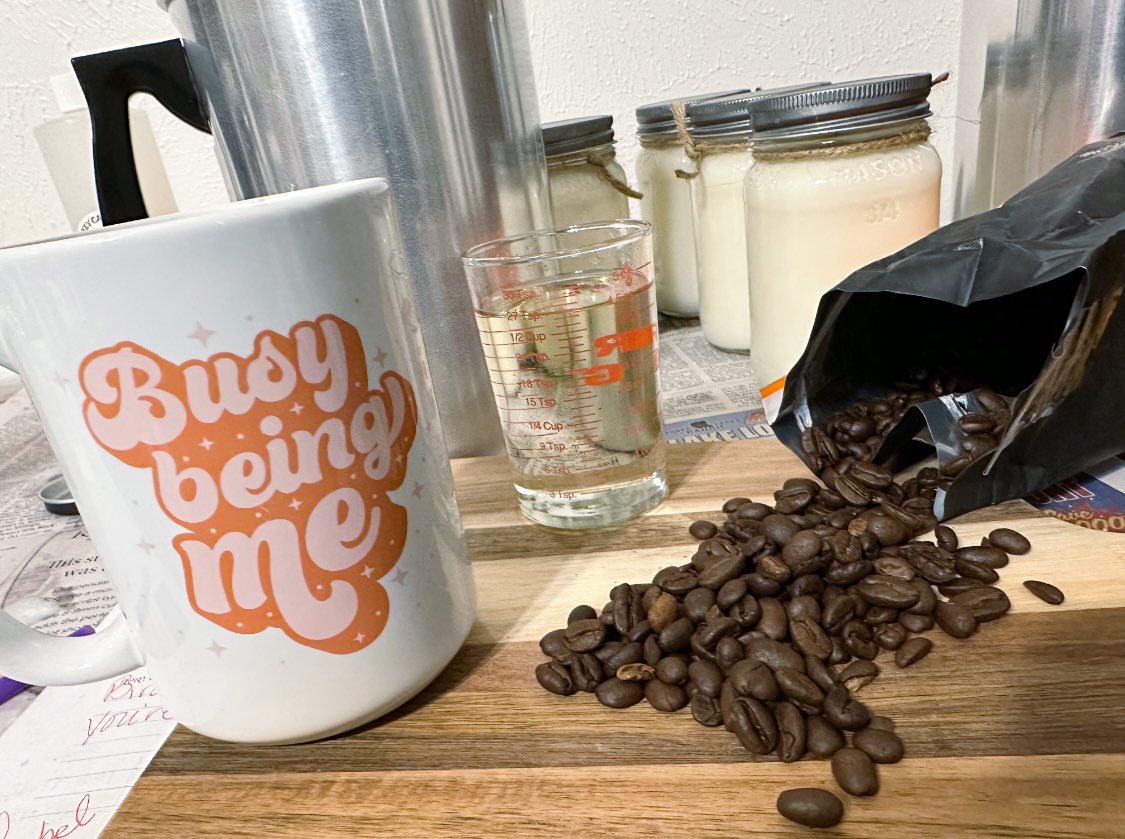 Creating a new coffee blend scent for a coffee shop to carry. This will #16 for Free To Roam LLC.  That’s 16 different locations that you can find my candles. HOLY HANNAH!!! Keep moving ! Keep pushing!