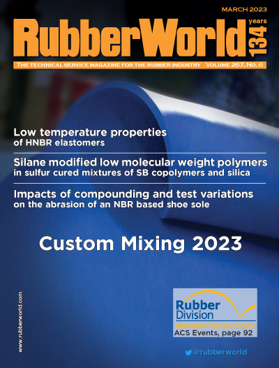 rubberworld's tweet photo. Rubber World Magazine's March issue is now available online.
Issue emphasis: #CustomMixing, Services & #Compounding
Visit https://t.co/bRHrl6kw64 for article overviews and to start reading now. https://t.co/dsiQFPfnxZ