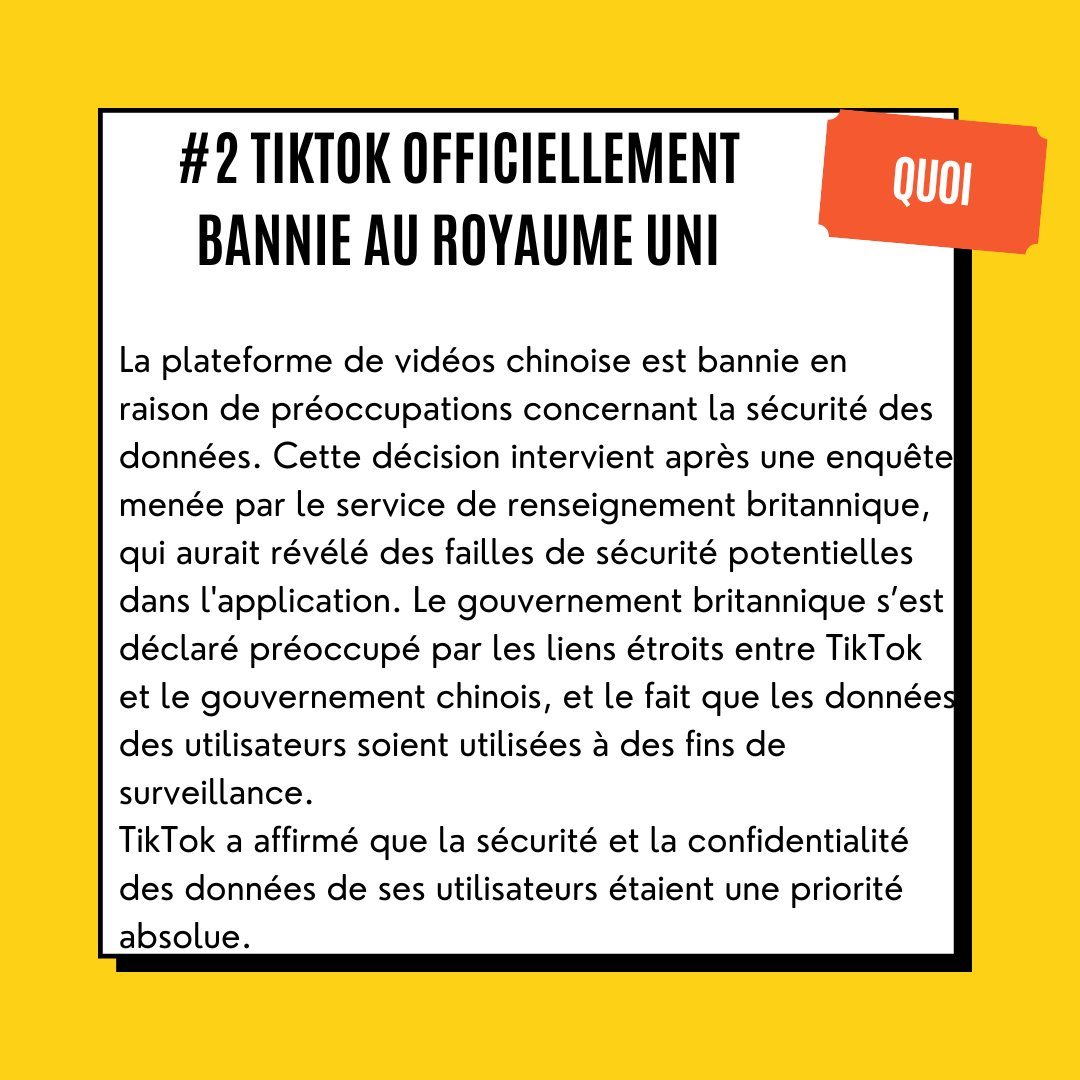 klh_agency's tweet photo. DIGI'PRESS - 13 au 18 mars

🗓 Au programme : 
- Le PDG historique de #Twitch démissionne
- Le gouvernement britannique décide de bannir #TikTok
- #Netflix souhaite créer sa propre plateforme publicitaire
- OpenIA dévoile #GPT-4
- #Microsoft présente son nouveau assistant GPT-4 https://t.co/pQbdFFasJ7
