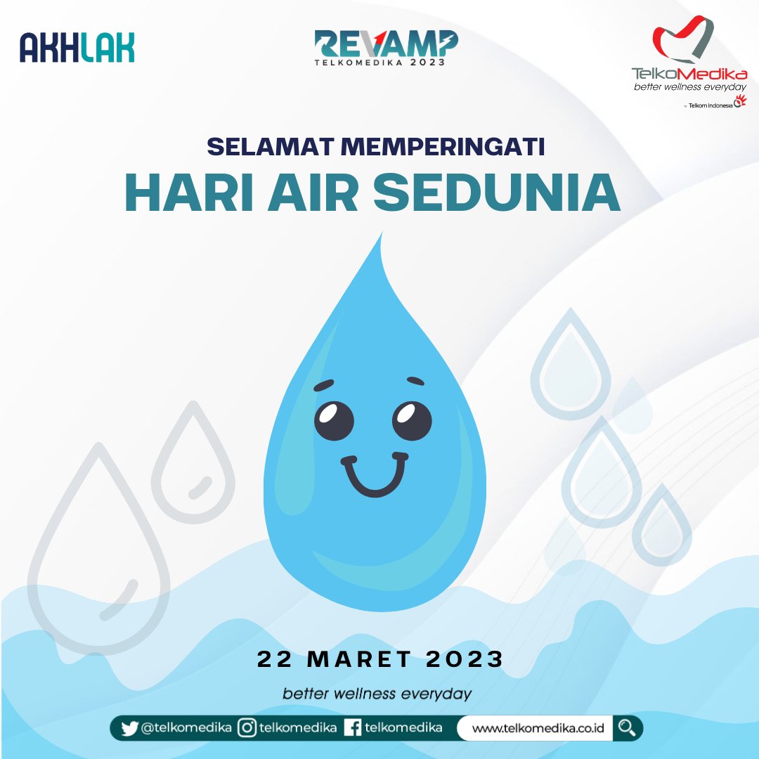 Air penting untuk hidup kita dan bumi. Kita harus menjaga sumber daya air dengan tidak membuang sampah ke sungai atau laut, menghemat penggunaan air di rumah, dan mendukung kebijakan yang memperhatikan ketersediaan air. Selamat Hari Air Sedunia. #HariAirSedunia #JagaAirKita