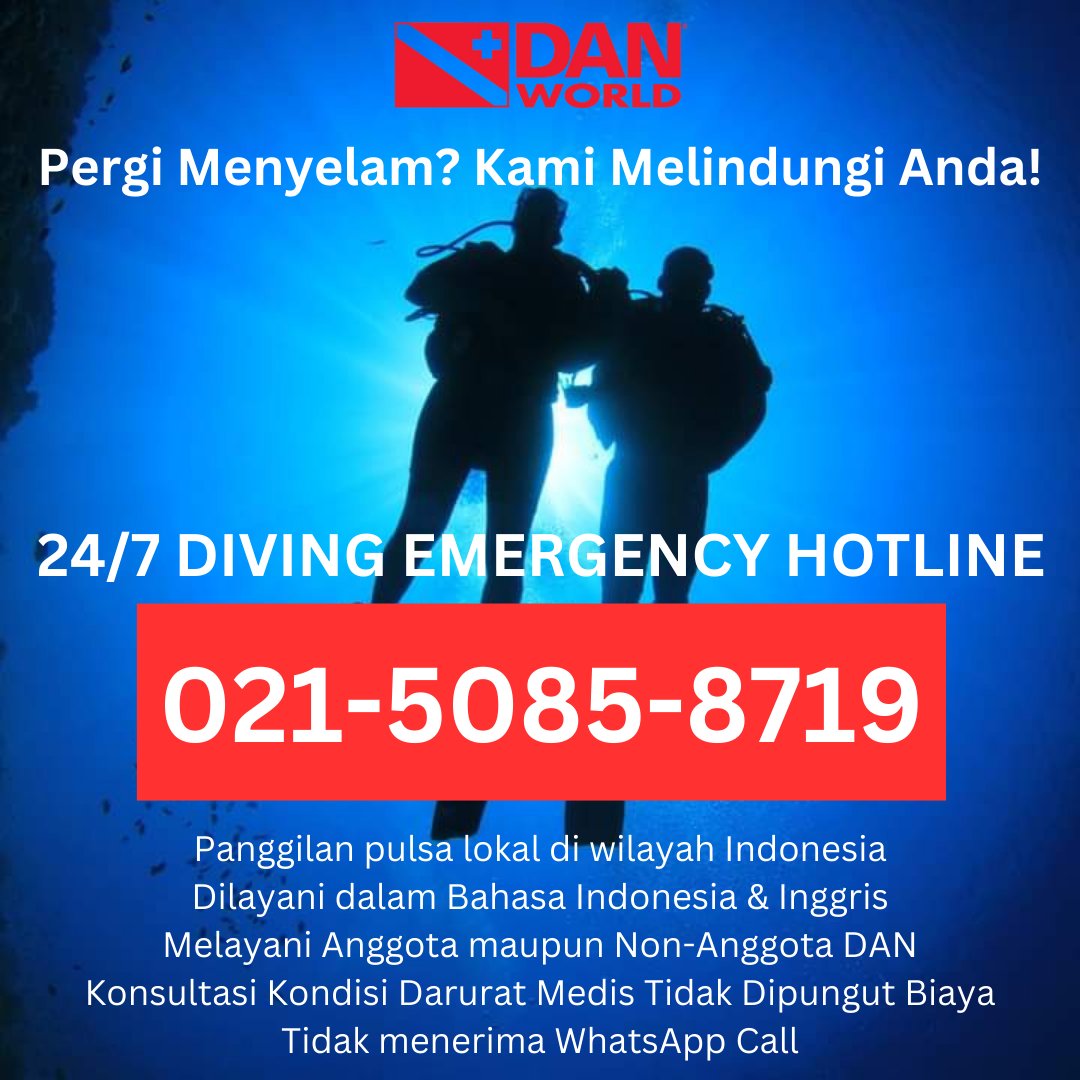 rendra18's tweet image. DAN Diving Emergency Hotline in Indonesia.

#DiversAlertNetwork #danworld #Indonesia