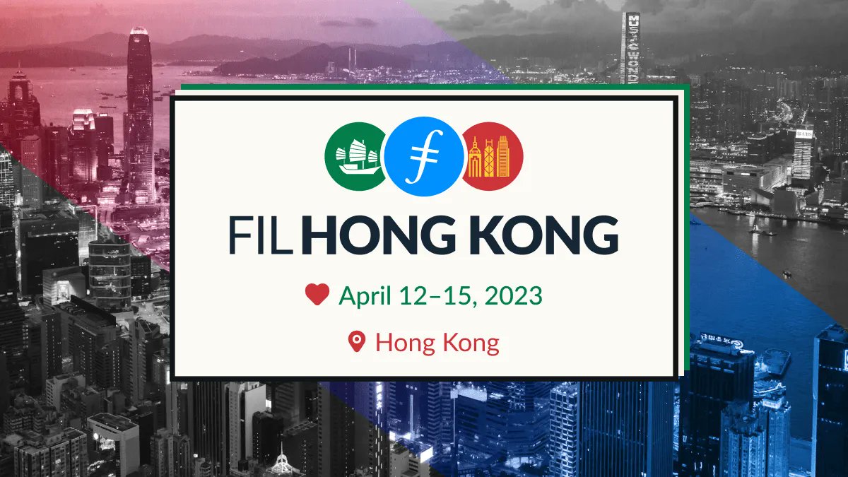 FilFoundation's tweet photo. Experience the future of technology at FIL Hong Kong during the Hong Kong @festival_web3 ⚡️

April 12-15: @Filecoin x @IPFS 

April 15: Filecoin DeStorHK

See you in Hong Kong 😎🇭🇰 https://t.co/IDtKPGVNxd https://t.co/hEBBHqmnQR